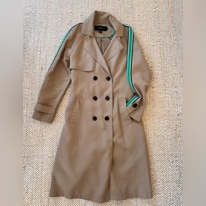 Vero moda belted trench with stripe detail